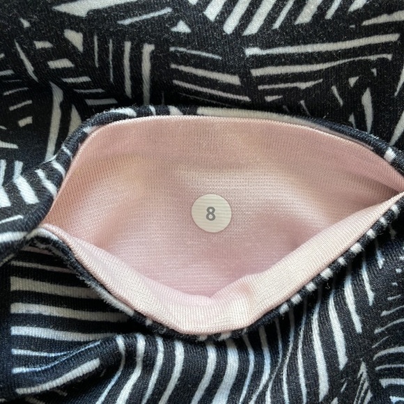 Sz8 Lululemon Wunder Under Pant in Banana Leaf White Black VGUC - Picture 13 of 15